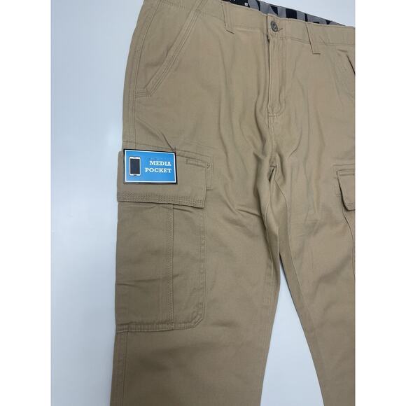 Iron Co Clothing Men's Patriot Cargo Pant Stretch Fabric, Durable, Khaki, 34x30” - Picture 7 of 13